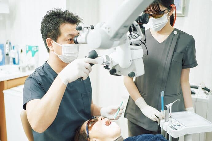 再根管治療の様子